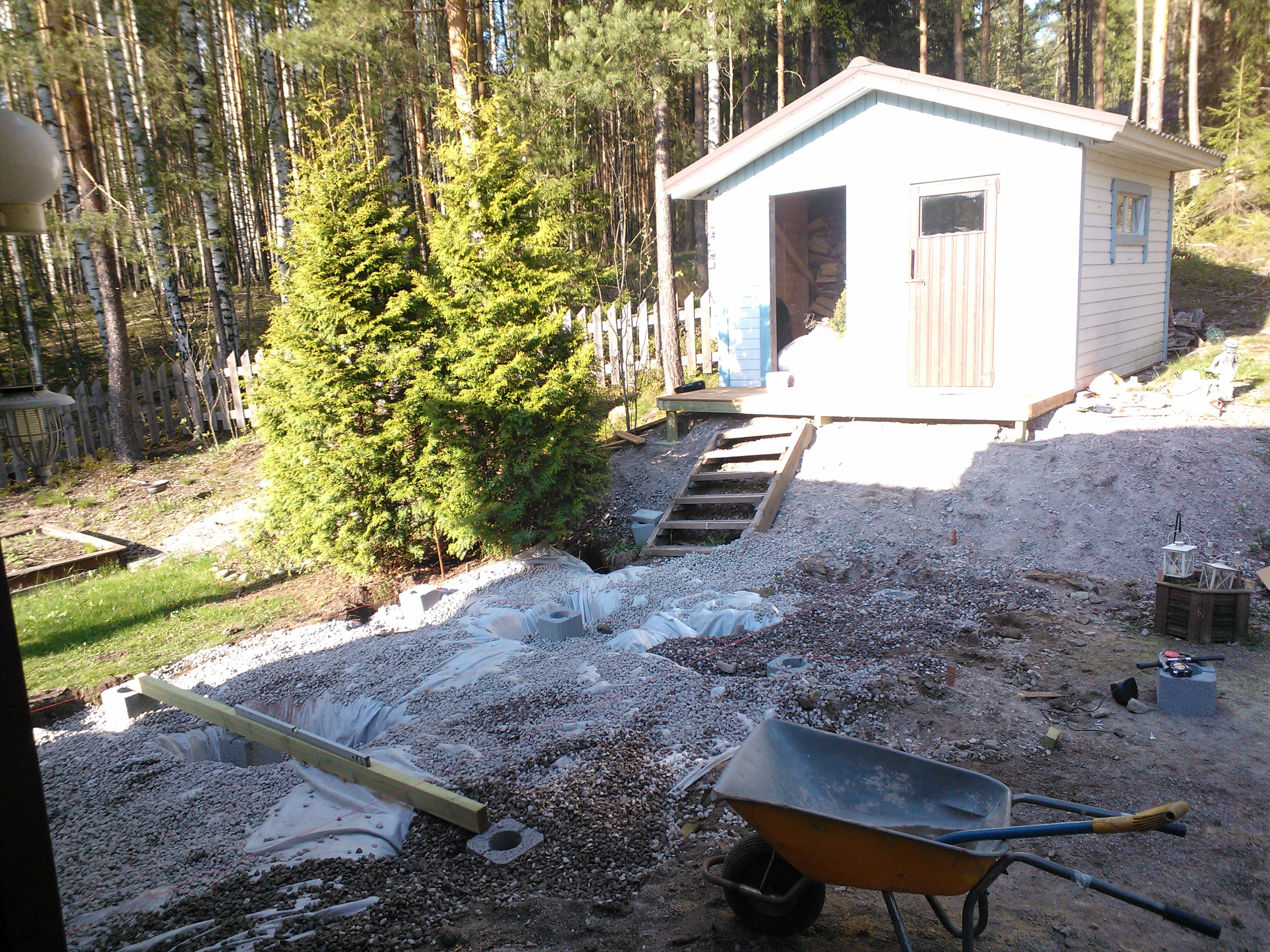 Tulevan terassin pohjatöitä, Riipilä Vantaa