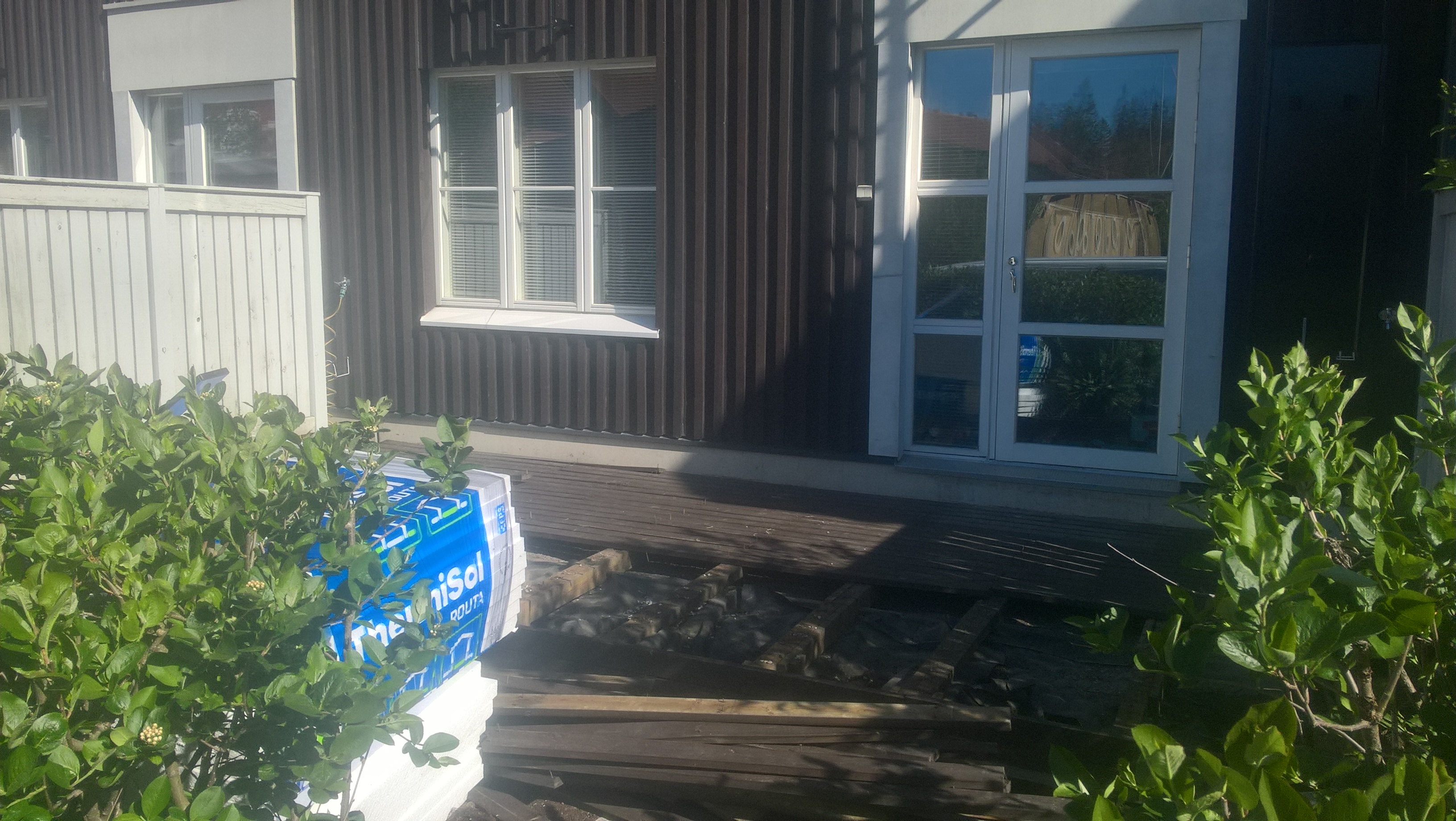 Vanhan terassin purkaminen, Kartanonkoski Vanhan terassin purkaminen, Kartanonkoski